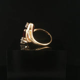 14k Yellow Gold 1.92ct Garnet and 0.30cttw Diamond Ladies Ring Size 5