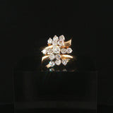 14k Yellow Gold and 1.25cttw Diamond Vintage Bypass Ring Size 8.5