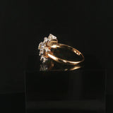 14k Yellow Gold and 1.25cttw Diamond Vintage Bypass Ring Size 8.5