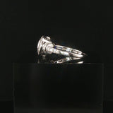 14k White Gold and 0.70cttw Diamond Vintage Halo Ring Size 7.75