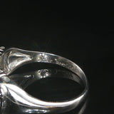 14k White Gold and 0.05cttw Diamond Vintage Ladies Band Ring Size 8.5