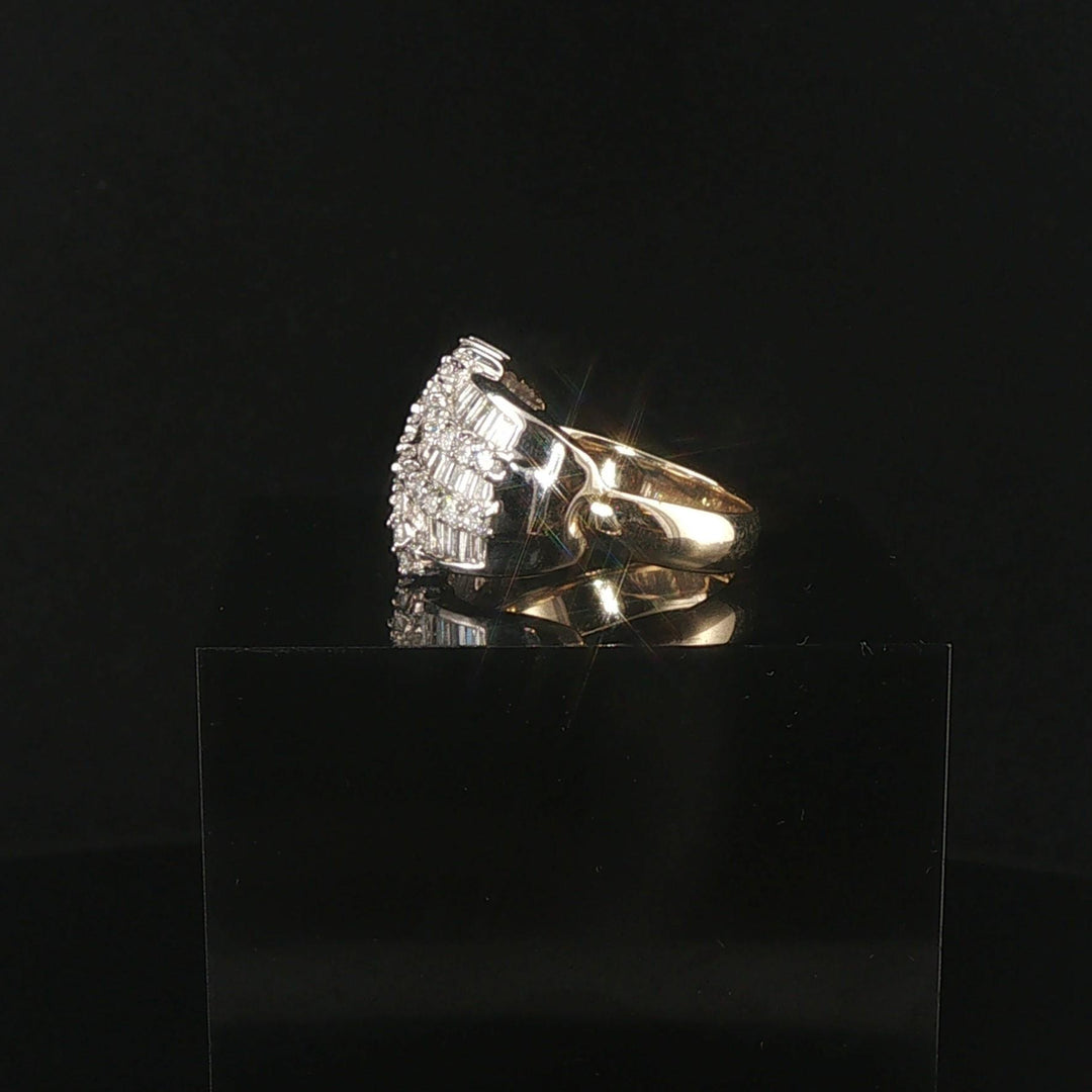 18k White Gold and 14k Yellow Gold 1.25cttw Diamond Ring Size 5.5