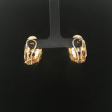 14k Yellow Gold and 0.25cttw Diamond Vintage Huggie Earrings 1"