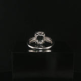 14k Yellow Gold Sapphire and 0.35cttw Diamond Halo Ring Size 6