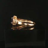 14k Yellow Gold Sapphire and 0.25cttw Diamond Vintage Ring Size 10.25