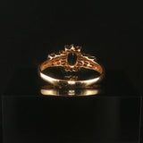 14k Yellow Gold Sapphire and 0.25cttw Diamond Vintage Ring Size 10.25