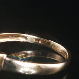 14k Yellow Gold Sapphire and 0.25cttw Diamond Vintage Ring Size 10.25