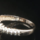 14k Yellow Gold and 0.10cttw Pave Diamond Ribbed Band Ring Size 8