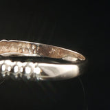 14k Yellow Gold and 0.10cttw Pave Diamond Ribbed Band Ring Size 8