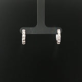 14k White Gold and 0.50cttw Diamond Hoop Earrings