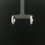14k White Gold and 0.50cttw Diamond Hoop Earrings