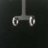 14k White Gold and 0.50cttw Diamond Hoop Earrings