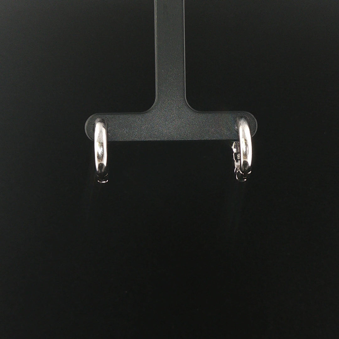 14k White Gold and 0.50cttw Diamond Hoop Earrings