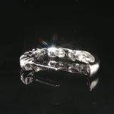 14k White Gold and 0.50cttw Diamond Hoop Earrings