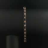 14k Yellow Gold Sapphire and Diamond Vintage Ladies Tennis Link Bracelet 7"