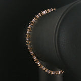 14k Yellow Gold Sapphire and Diamond Vintage Ladies Tennis Link Bracelet 7"