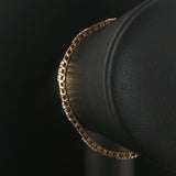 14k Yellow Gold and 1cttw Diamond Solid Square Link Bracelet 7"