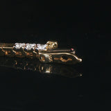 14k Yellow Gold and 1cttw Diamond Solid Square Link Bracelet 7"