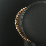 14k Yellow Gold and 1.50cttw Diamond Solid S Link Vintage Tennis Bracelet 7"