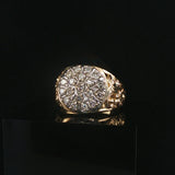 14k Yellow and White Gold 0.50cttw Diamond Men's Vintage Ring Size 9.25