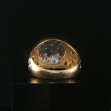 14k Yellow and White Gold 0.50cttw Diamond Men's Vintage Ring Size 9.25