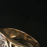 14k Yellow and White Gold 0.50cttw Diamond Men's Vintage Ring Size 9.25