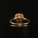 14k Rose Gold and 0.65cttw Diamond Halo Ring Size 8.75
