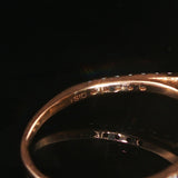 14k Rose Gold and 0.65cttw Diamond Halo Ring Size 8.75