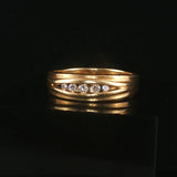 14k Yellow Gold and 0.20cttw Diamond Men's Band Ring Size 11.25