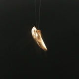 14k Yellow Gold and 0.20cttw Diamond Vintage Heart Pendant