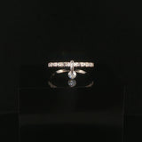14k White Gold and Diamond Fancy Band Ring Size 7