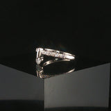 14k White Gold and Diamond Fancy Band Ring Size 7