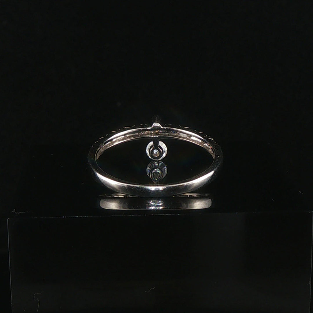 14k White Gold and Diamond Fancy Band Ring Size 7