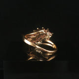 14k Yellow Gold Ruby and Diamond Ladies Vintage Ring Size 9.25