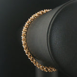 14k Yellow Gold and 4cttw Diamond Solid S Link Vintage Tennis Bracelet 7"