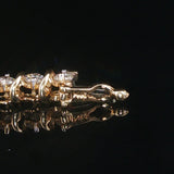 14k Yellow Gold and 4cttw Diamond Solid S Link Vintage Tennis Bracelet 7"