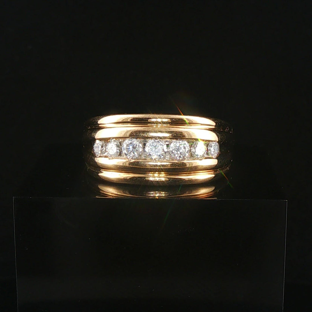 14k Yellow Gold and 0.50cttw Diamond Men's Band Ring Size 11.5