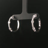 14k White Gold and 1cttw Diamond Hoop Earrings