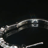 14k White Gold and 1cttw Diamond Hoop Earrings
