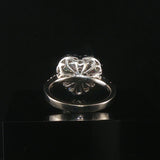 14k White Gold and 1cttw Diamond Heart Halo Ring Size 5.5