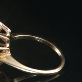 14k Yellow Gold Ruby and Diamond Ladies Vintage Cluster Ring Size 6.5
