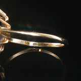 14k Yellow Gold Ruby and Diamond Ladies Vintage Cluster Ring Size 6.5