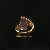 14k Yellow Gold and 1cttw Diamond Vintage Bypass Ring Size 5.75