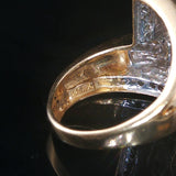 14k Yellow Gold and 1cttw Diamond Vintage Bypass Ring Size 5.75