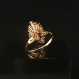 14k Yellow Gold and 1cttw Diamond Ladies Cluster Ring Size 8.25