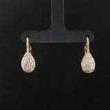 Sonia B 14k Yellow Gold and 1cttw Pave Diamond Tear Drop Earrings
