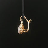 Sonia B 14k Yellow Gold and 1cttw Pave Diamond Tear Drop Earrings