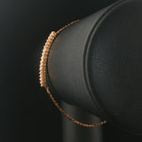 14k Yellow Gold and 2cttw Diamond Bar Herringbone Link Bracelet 7"