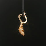 14k Yellow Gold and 0.50cttw Diamond Floral Drop Dangle Earrings 1.2"