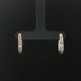 14k White Gold and 0.50cttw Diamond Hoop Earrings
